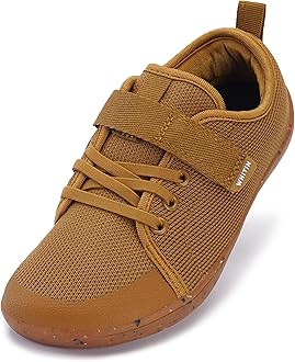 WHITIN Little/Big Kid Barefoot Shoes | Boys/Girls Lace-up Minimalist Sneakers | Wide Toe Box | Natural Flexible Fit