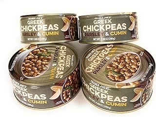Greek Chickpeas flavored with Parsley and Cumin. Total 4 Cans, Each 9.88 OZ