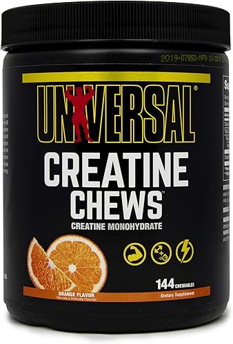 Universal Nutrition Masticables de creatina 018oz de monohidrato de creatina en cada porción deliciosas obleas - 36 porciones - Uva