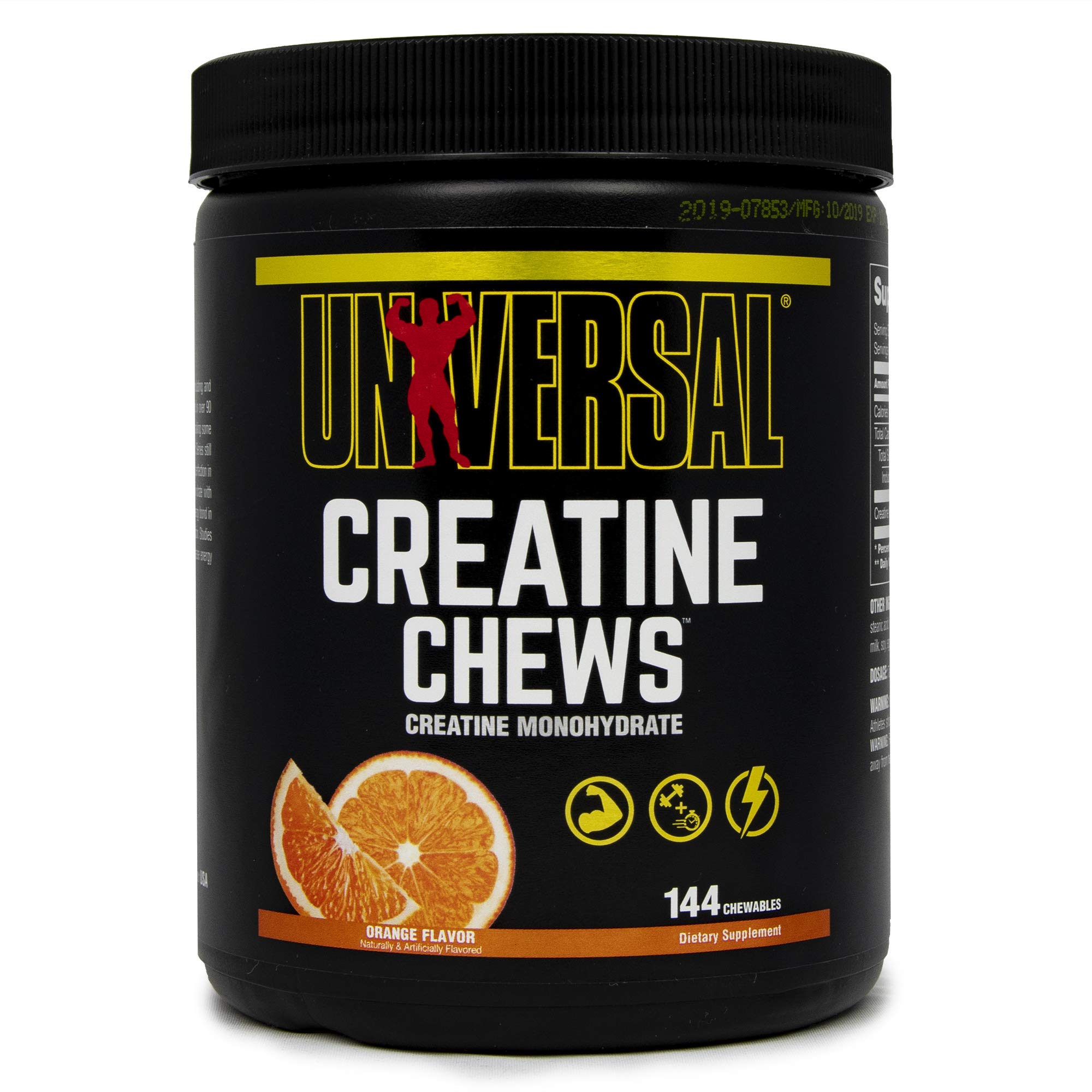 Universal Nutrition Creatine Chews - 5g of Creatine Monohydrate in Each Serving Delicious Wafers - 36 Servings - Orange, ...
