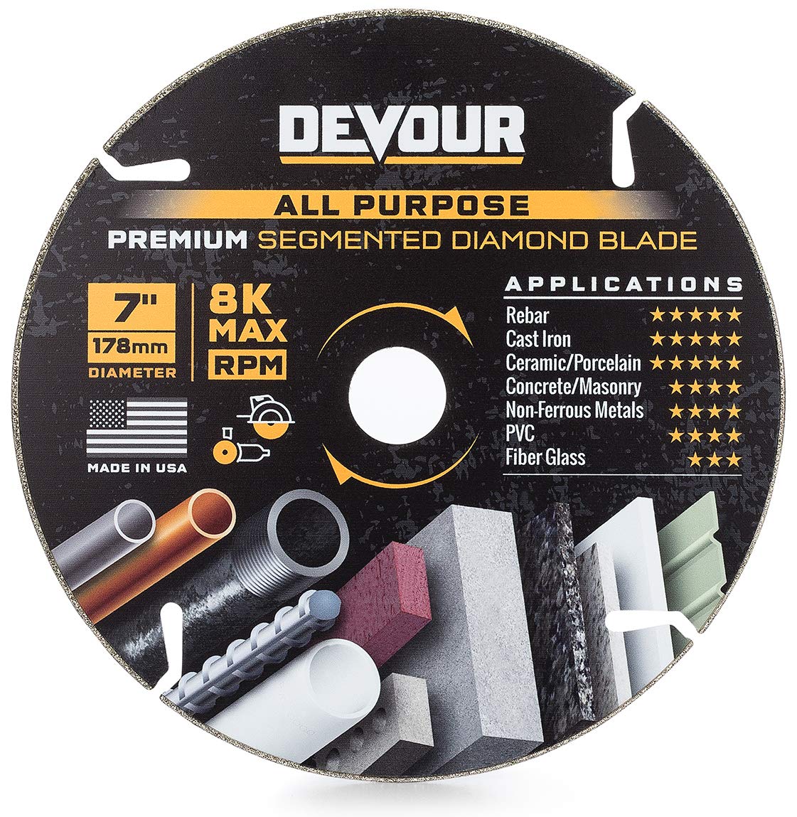 DEVOURNT070AP 7.0" Premium Diamond All Purpose Blade