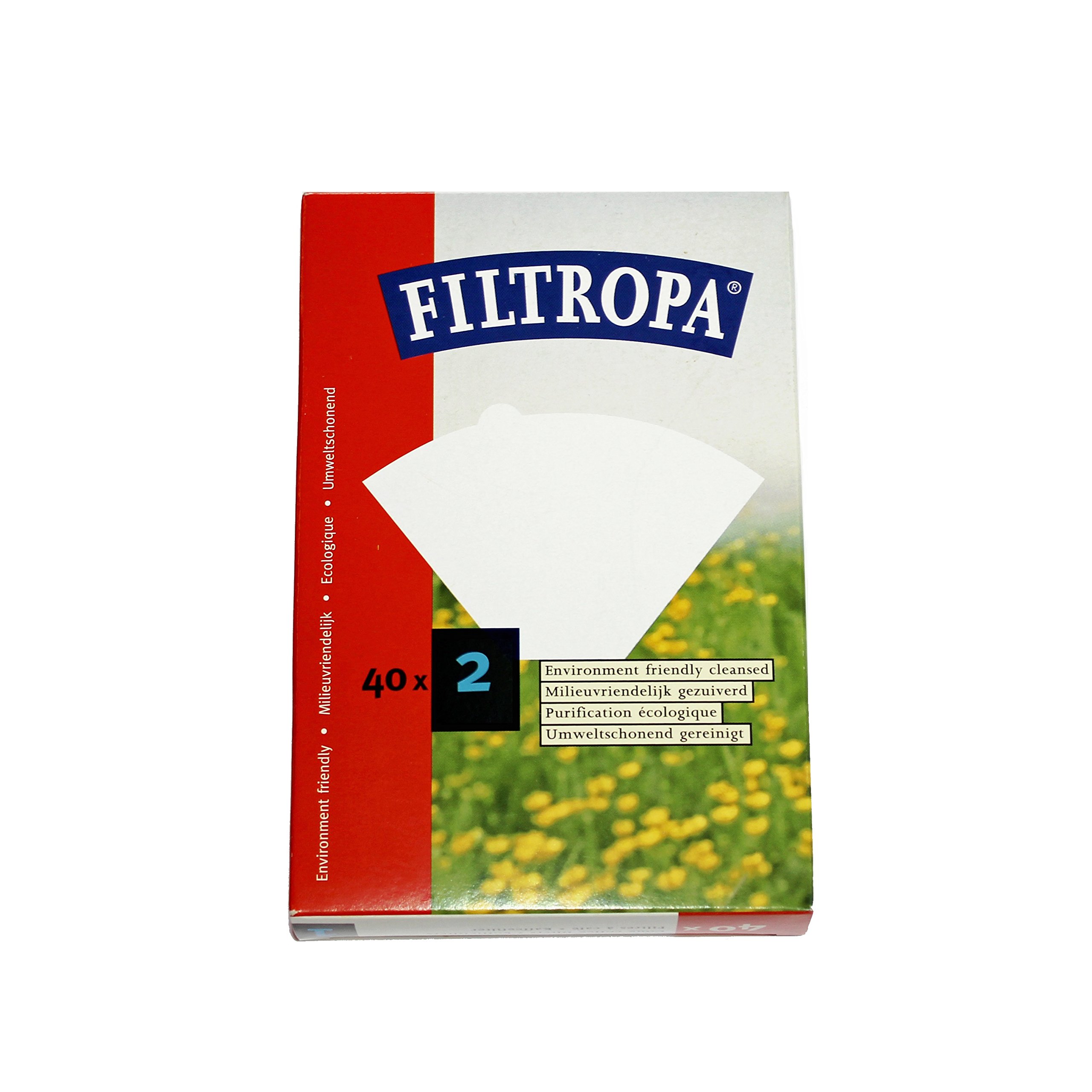 8 BOXES of Filtropa Size 2 Filter Papers, Pack of 40, White