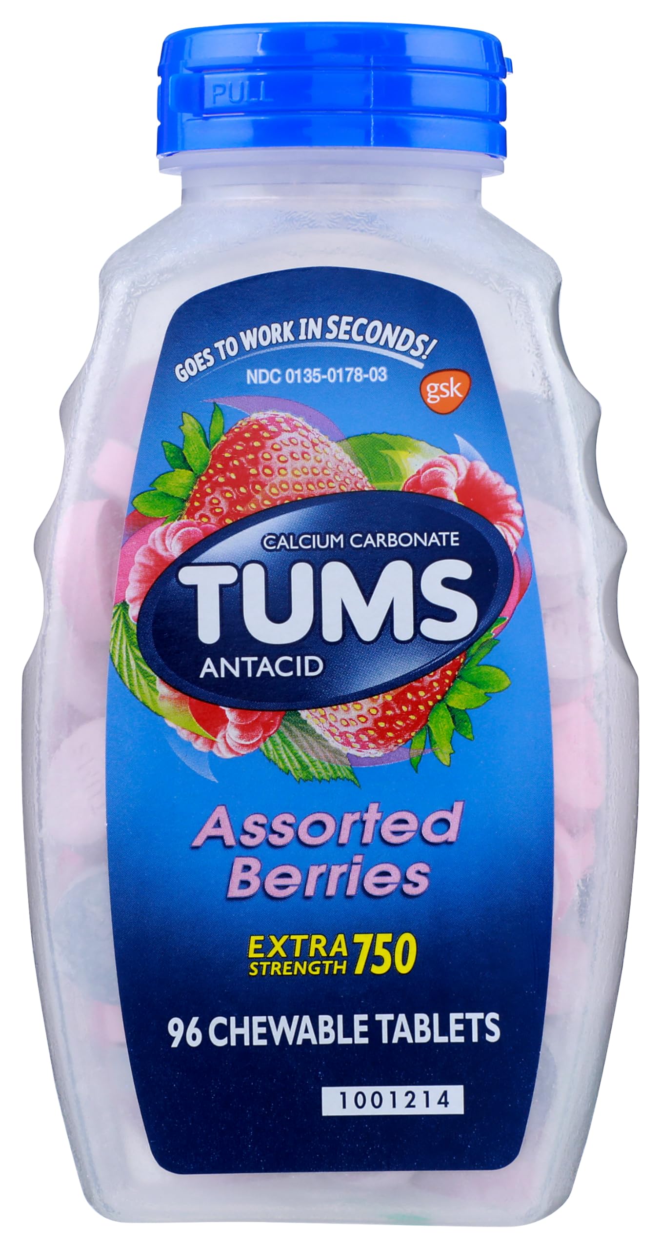 Extra Strength 750, Berries, 96 Tablets