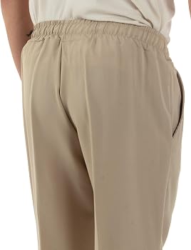 Giosal Pantalone Uomo Classico In Viscosa Morbida | Tinta Unita Con Catena Rimovibile | Made In Italy