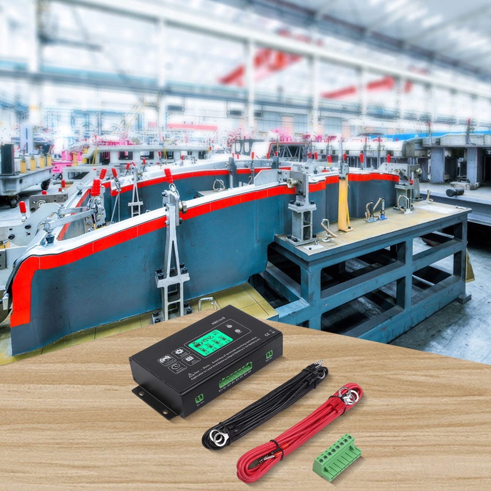 KBX104S Batteriespannungsausgleichsregler für 48 V Serienpackungen, intelligente Balance für 12 V Blei-Säure-Lithium-Eisenphosphat-Batterien, Gehäuse aus Aluminiumlegierung, 4S, 7-18 V