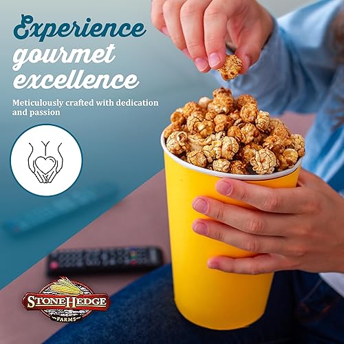 Miniatura 5 de StoneHedge Farms Palomitas de maíz gourmet  Deliciosamente antiguas de 32 onzas. Bañera alta!  Fabricado en los Estados Unidos (caramelo salado)