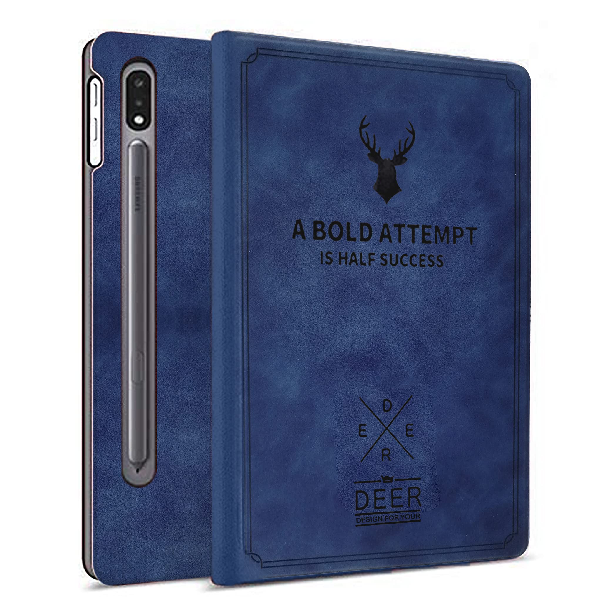 Robustrion Deer Pattern Flip Stand Case Cover for Samsung Galaxy Tab S8 Plus / S7 Plus /S7 FE 12.4 Inch SM-X800/X806/T970/T975/T976/T735 Cover - Deer Dark Green — Amazon image 2