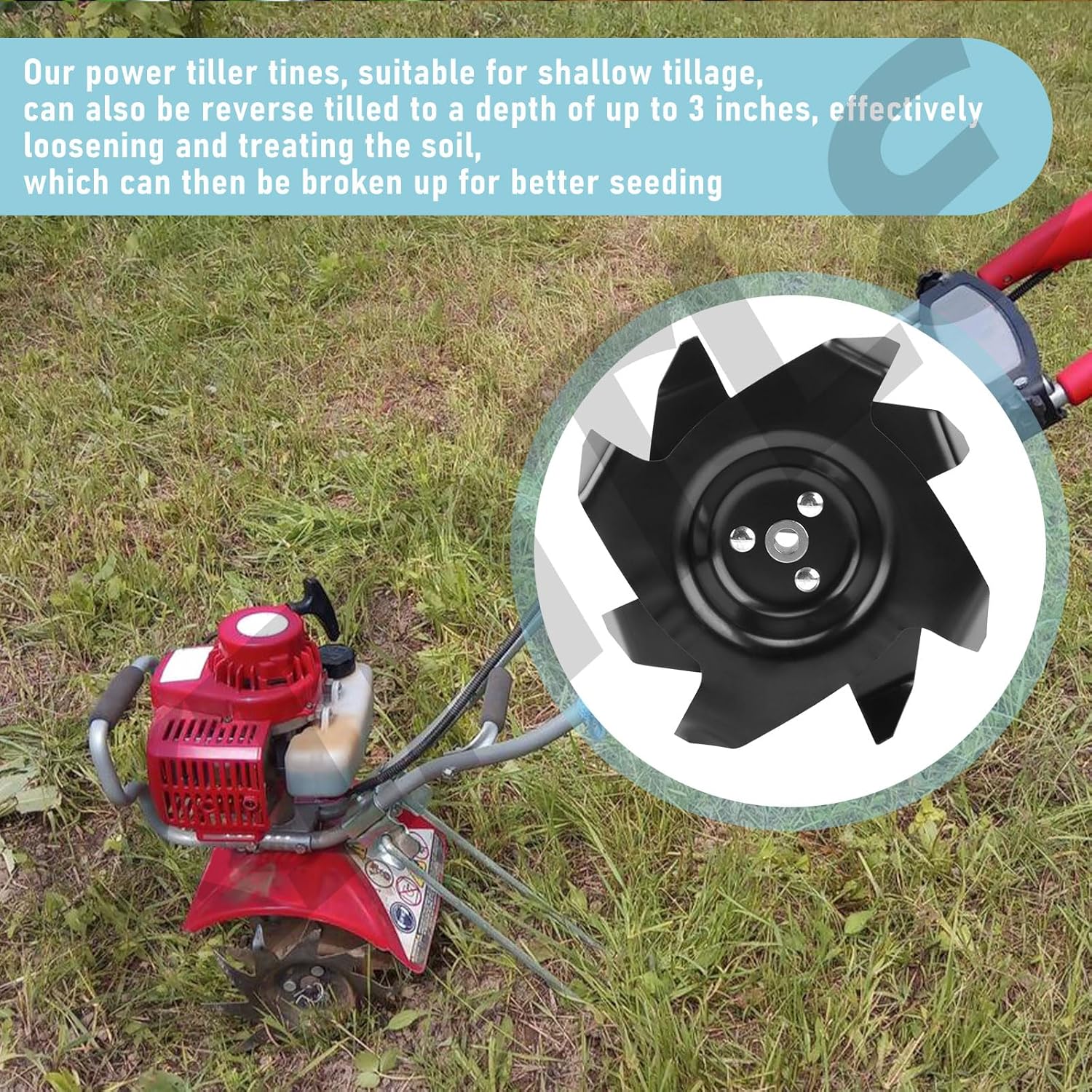 Upgrade 1622 Power Tiller Tines Compatible with All Mantis Tiller/Cult-ivators 7222, 7225, 7260, 7261, 7262, 7920, 7924, 7940 - Reversible for Shallow Cultivating up to 3-Inch Deep