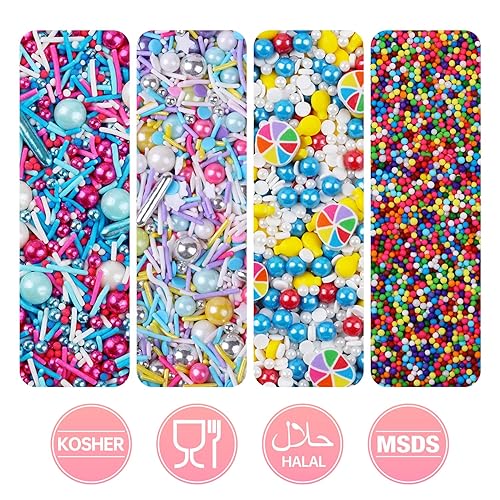 Miniatura 4 de Aspersores comestibles para decorar  Aspersores elegantes  Juego de 0.14 - 1.76 oz  Hornear dulces  Decoraciones comestibles para pasteles