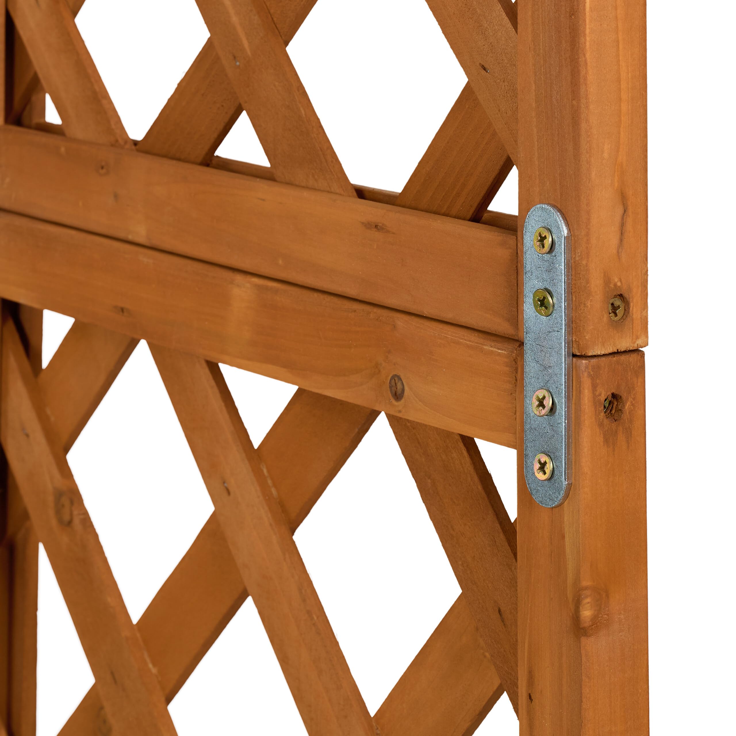 Relaxdays Fioriera con Traliccio Rampicanti e Tettoia, 183x110x44 cm, Portafiori da Balcone e Giardino, Legno, Marrone