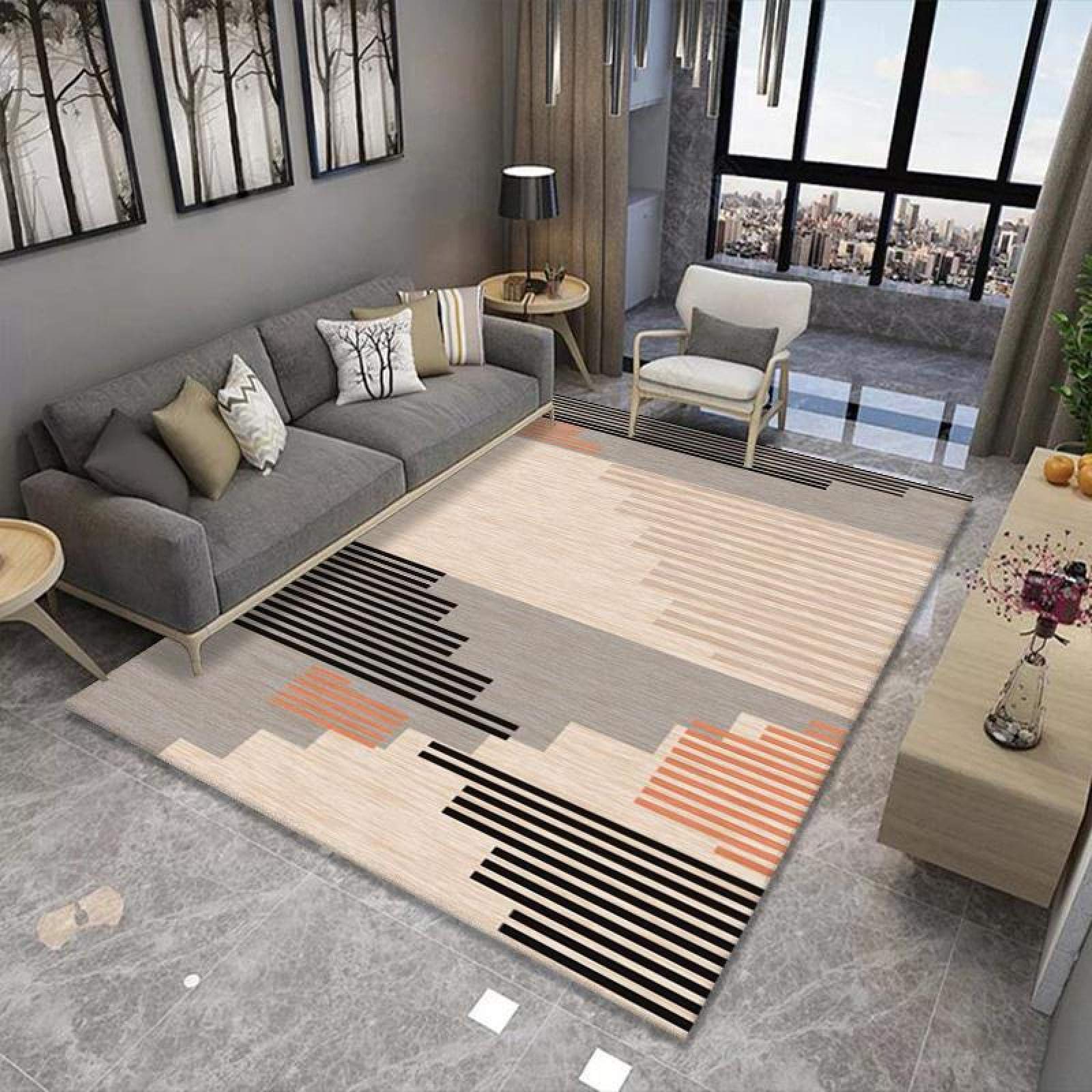 Alfombra pasillo larga y sala de estar moderna rectangular grande
