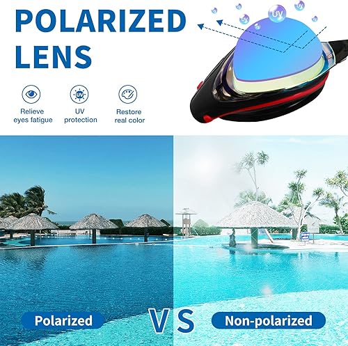 Miniatura 3 de Gafas de natación miopes, gafas de natación ópticas miopes, sin fugas, antivaho y protección UV para adultos, hombres y mujeres