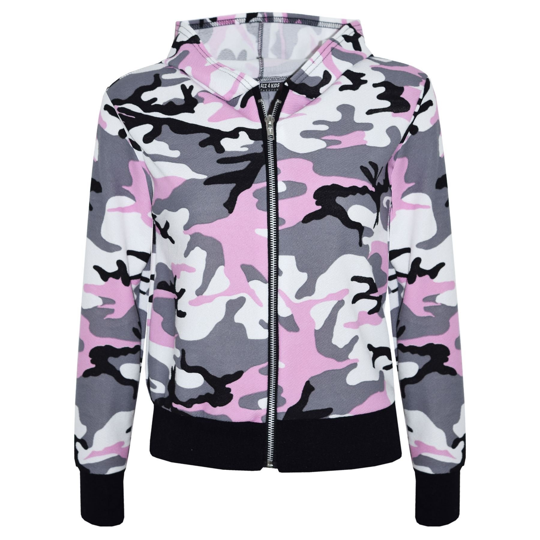A2z 4 Kids Girls Jacket Camouflage Crop - Baby Pink Camo 13