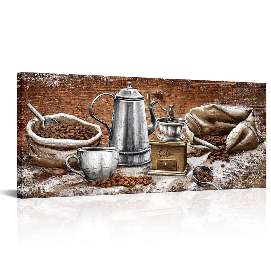 油彩画　coffee time Coffee Time - Paint by Numbers for Adults – Painting By