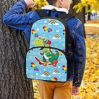 Vista 58 de American Flag Fire Galaxy Pattern Kids Backpack for Boys Girls Elementary Students Bookbag Middle School Bag Lightweight Children Travel Bag