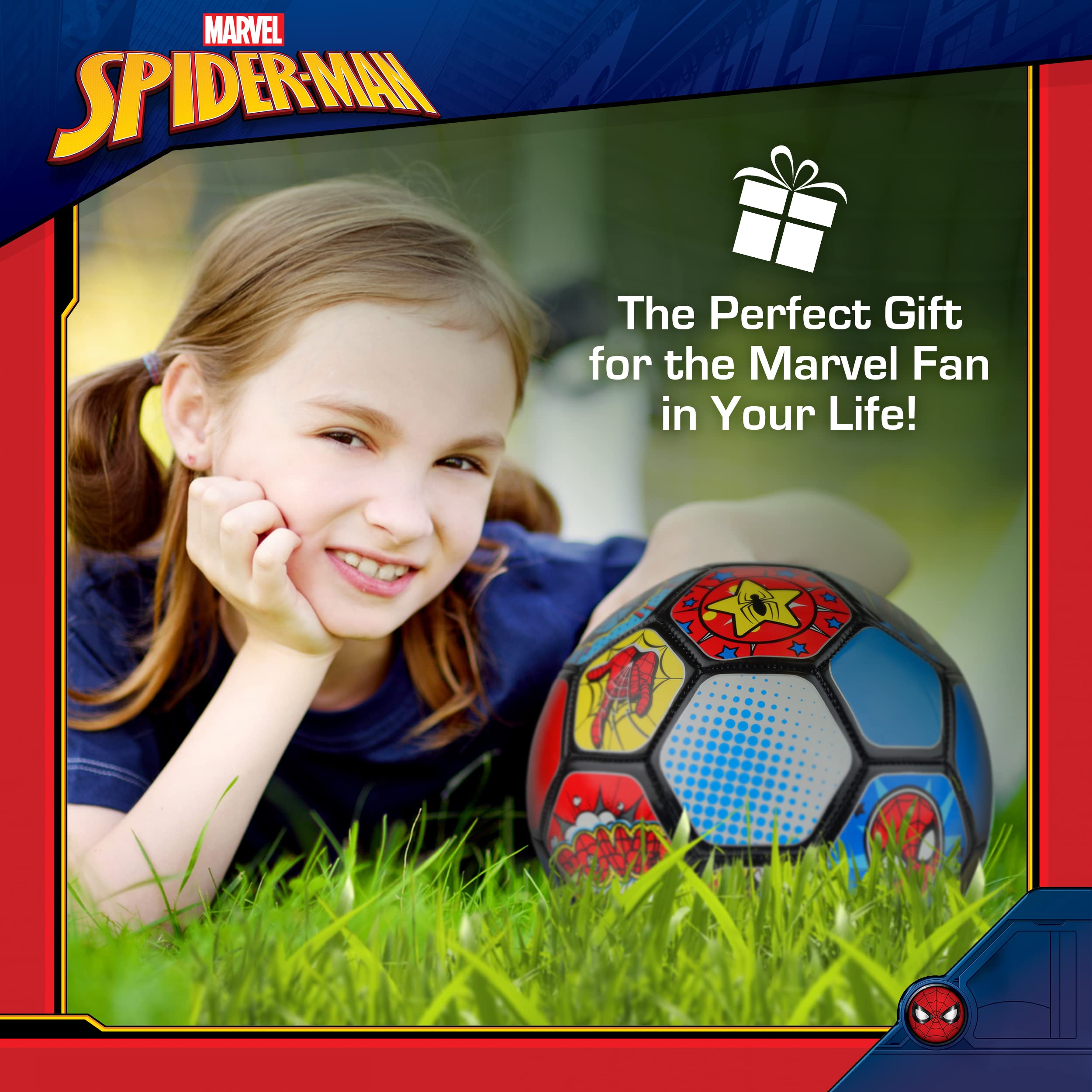 Amazon.com : Marvel Spider-Man Soccer Ball, Comic Design Youth