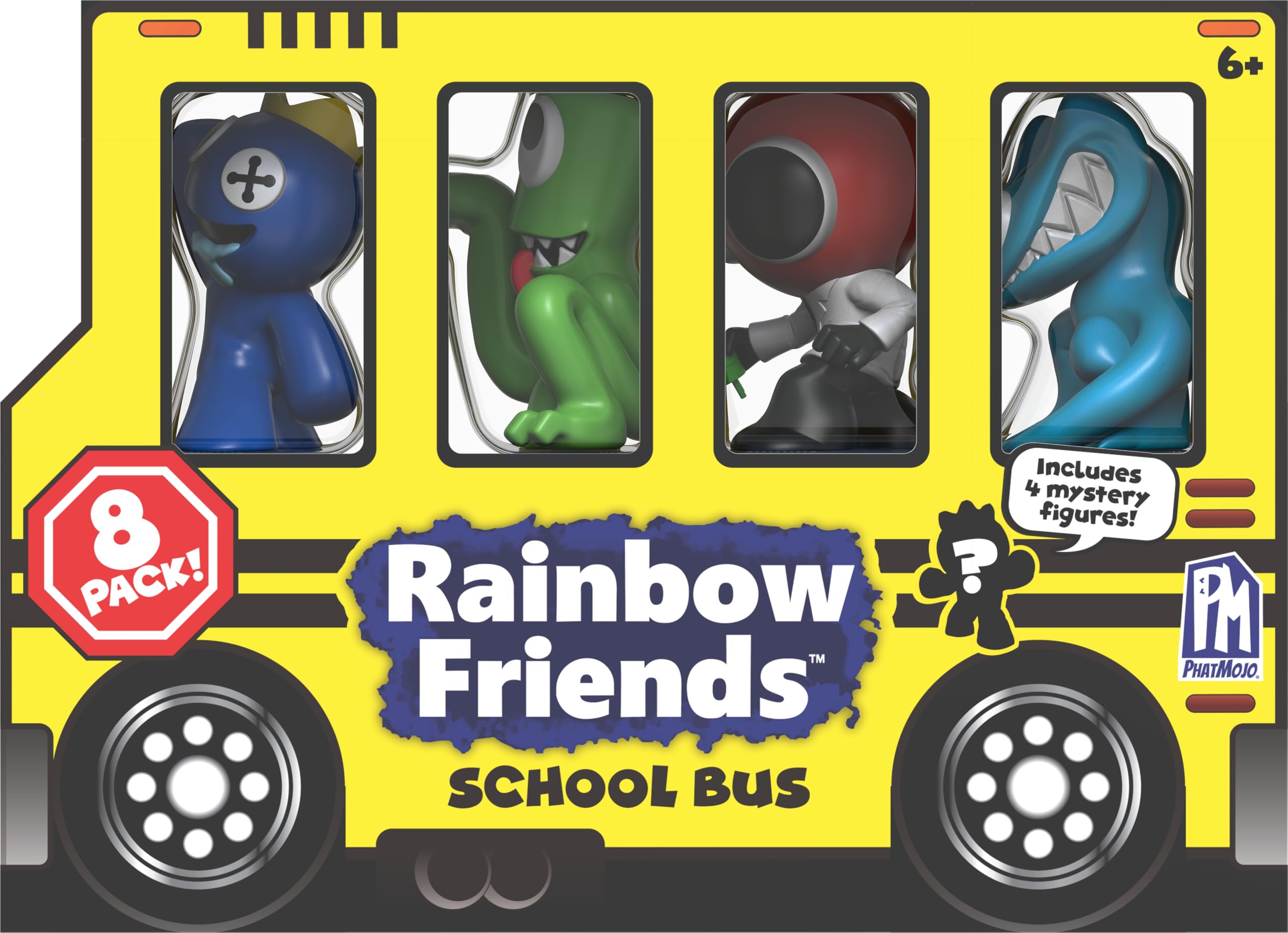 Rainbow Friends - Minifiguren 8er-Pack - Schulbus