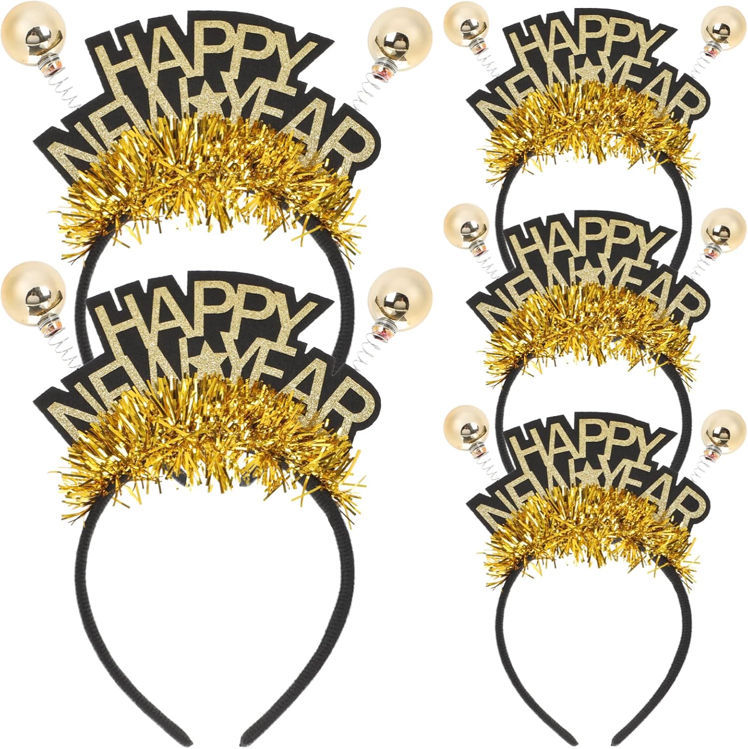 Happy New Year Bopper Haarband Zilver ==> Feestwinkel XL