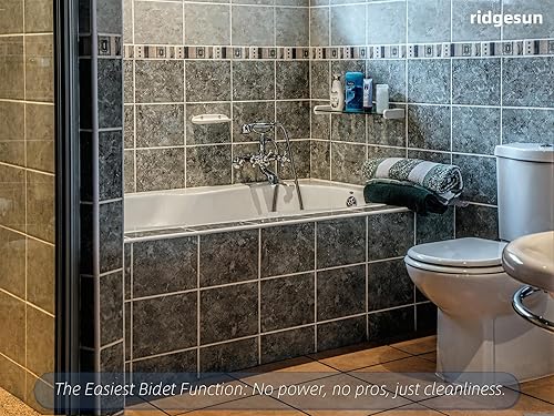 Miniatura 2 de Asiento de inodoro de bidé no eléctrico Swash Ecoseat se adapta a inodoros alargados, color blanco, sistema de boquilla doble, bidé con fácil