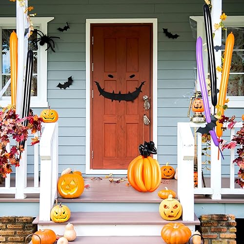 Miniatura 7 de 100 globos largos de 260 globos de Halloween para modelar globos mágicos de animales largos, globos de látex trenzados, globos de juguete