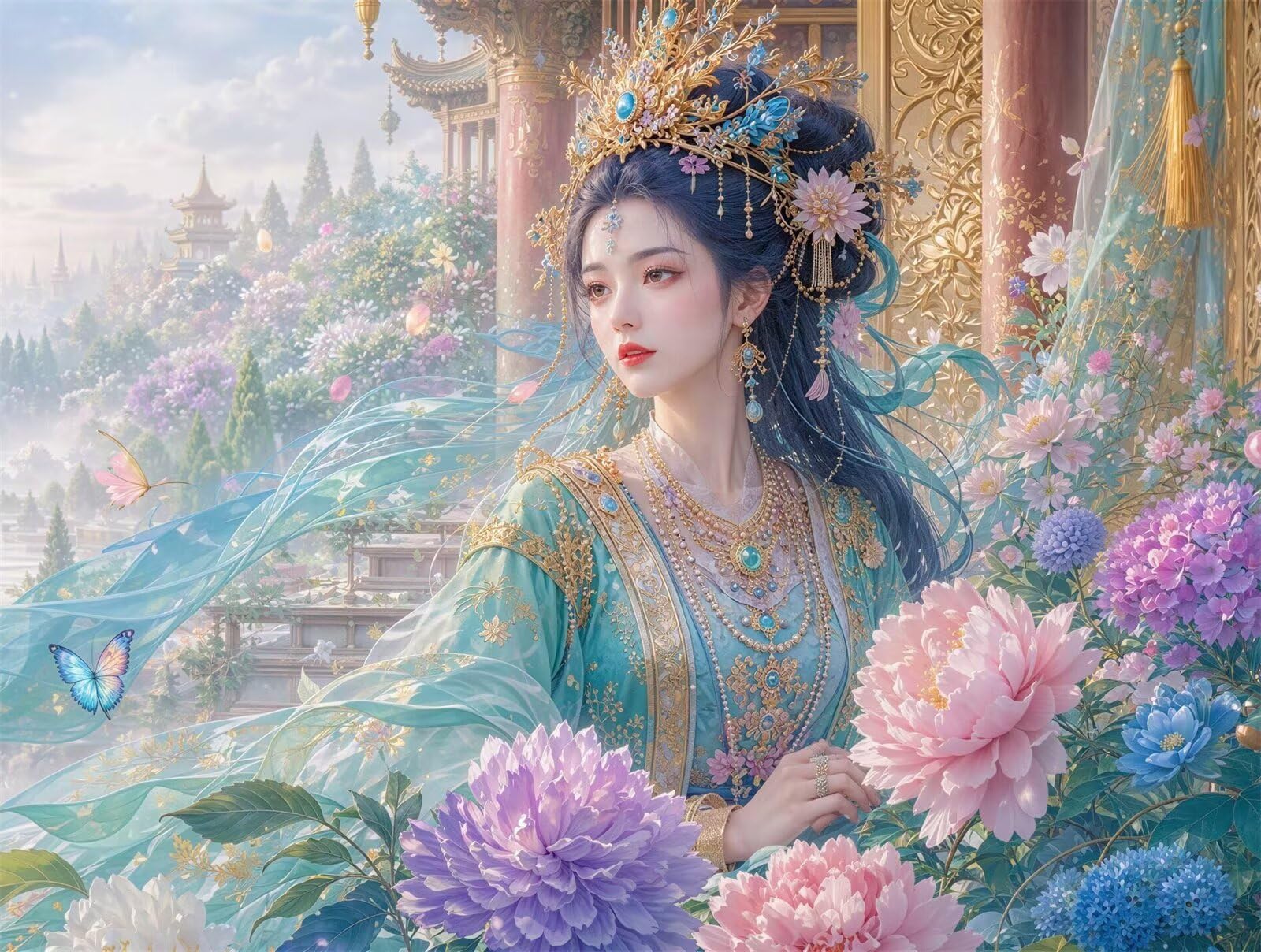 Puzzle 1000 pezzi Principessa magnifica per Adulti, 75x50cm Puzzle Adulti 1000 pezzi, Giochi Di Puzzle per Tutta La Famiglia, Un Regalo Festivo per Gli Amici in Una Bella Confezione