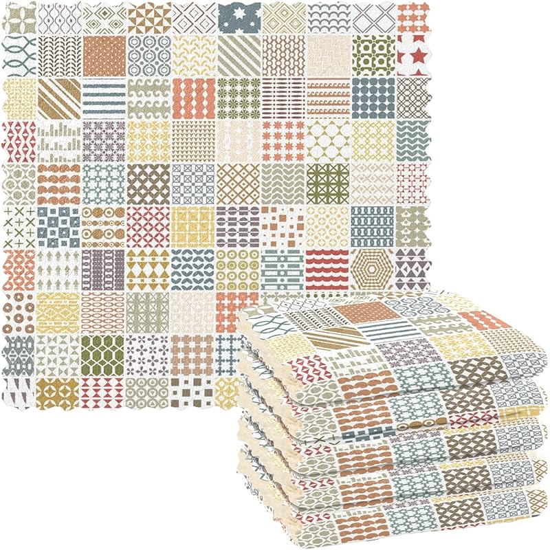 キッチンクロス ぞうきん 台拭き ふきん 雑巾 布巾 キッチンタオル 吸水 ボヘミアン カラフル 民族風 幾何学模様 人気 おしゃれ 6枚セット 38 Scwymx60u2 Franciscape Com