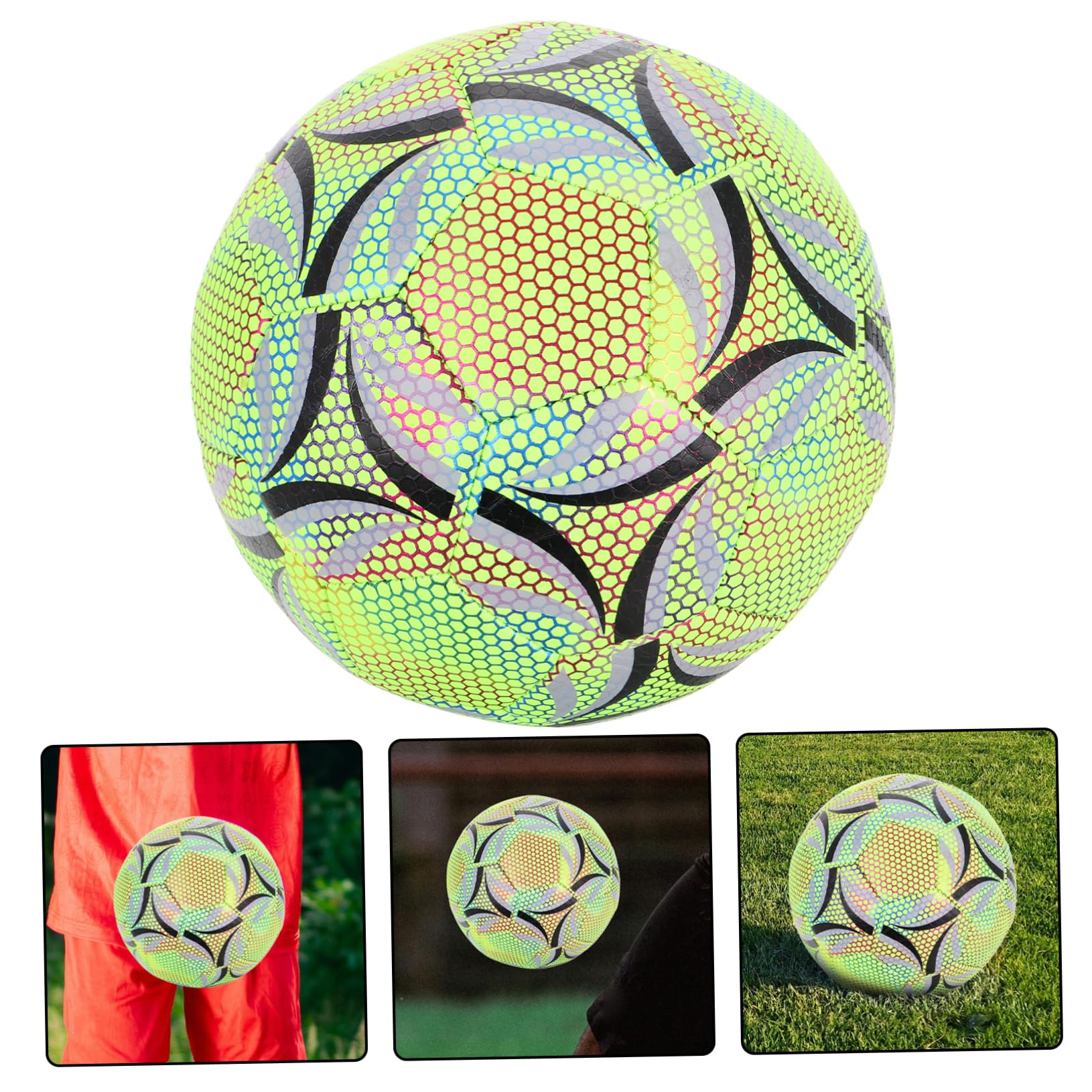 Sosoport Pallone Calcio Professionale per Allenamento e Notturno per e Adulti Superficie Migliorata per Controllo Facile