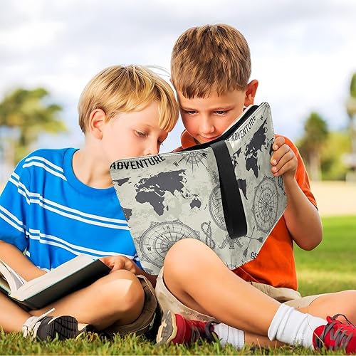 Miniatura 6 de Compass World Map - Carpeta de tarjetas coleccionables de 4 bolsillos con cubierta de poliuretano, álbumes de tarjetas con 55 fundas extraíbles,