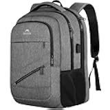 MATEIN 18 Inch Extra Large Laptop Backpack, 50 L Travel Backpack with Anti Theft Pocket & TSA Laptop Compartment for Men Women, Multiple Pockets Business Computer Carry On, Grey
