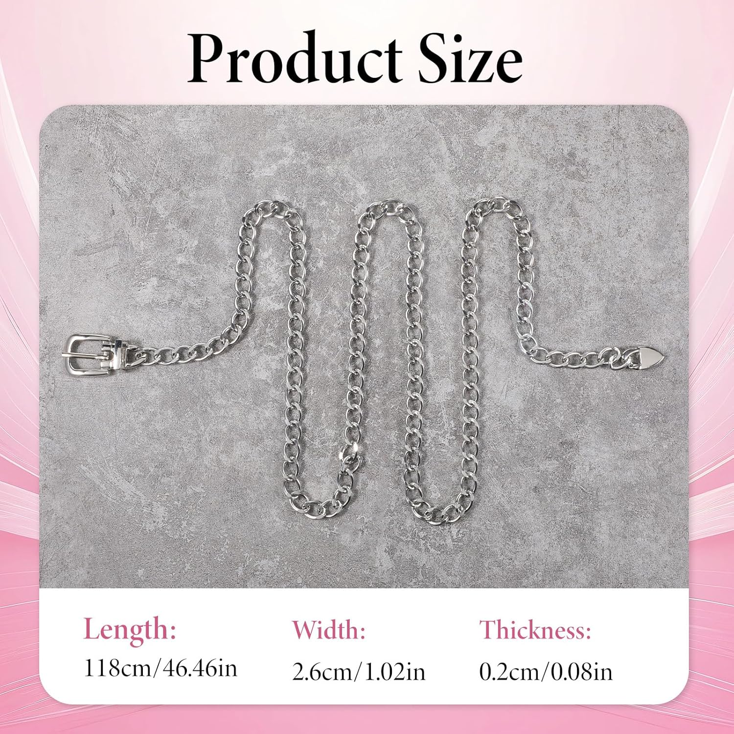 Women's Waist Chain Silver Metal Belly Chain Belt Adjustable Plus Size Chains Body Cute Decorative Accessories - Image 2