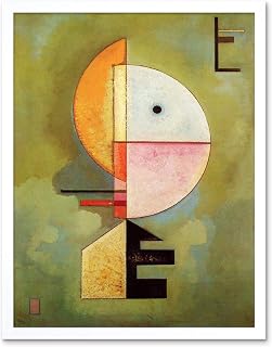 Wee Blue Coo Wassily Kandinsky Upward Old Master Painting Art Print Framed Poster Wall Decor 12x16 inch