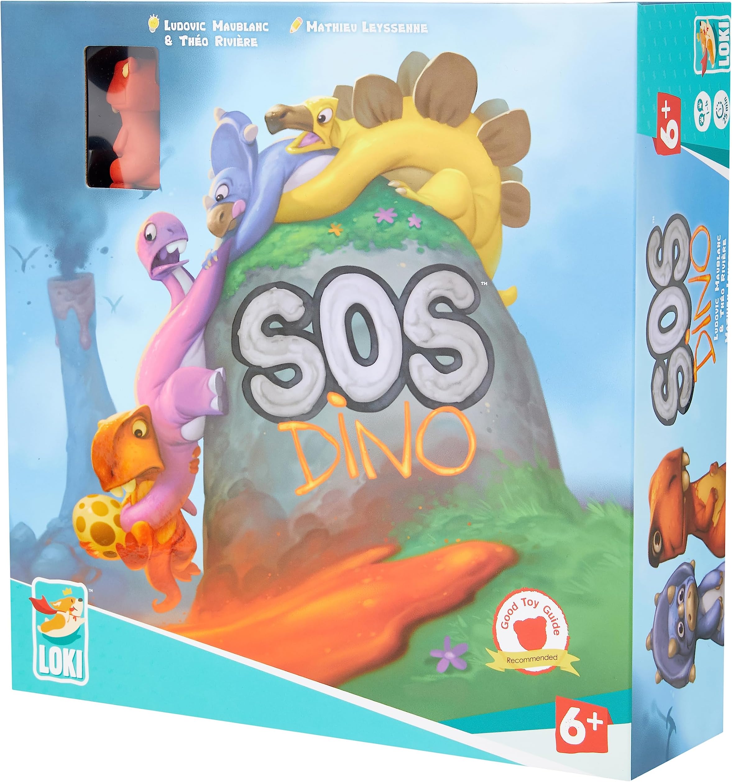 Lello SOS Dino Board Game Ages 7+ 1 To 4 Players 25 Mins Minutes Playing Time