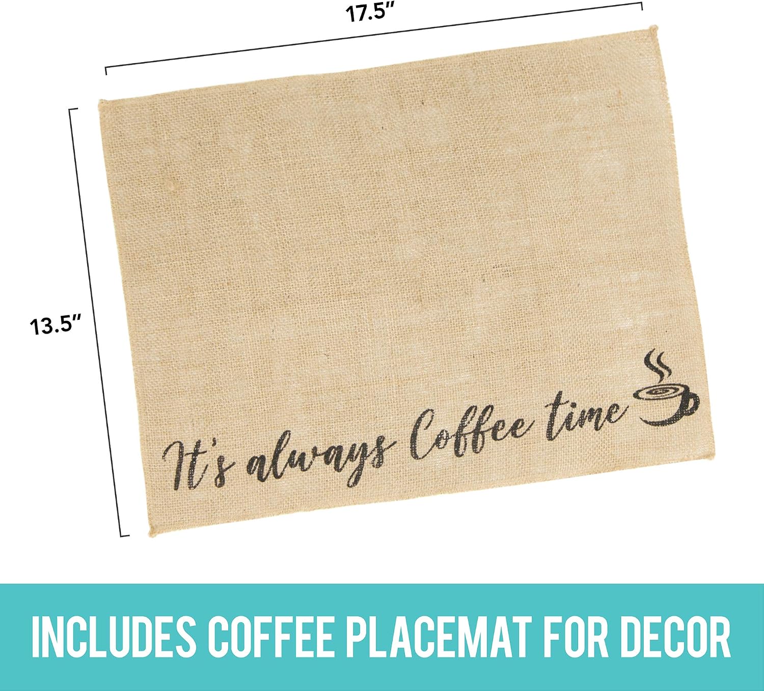 Coffee Pod Holder Capsule Organizer - Coffee Mug Storage Basket Large Capacity Espresso Pod Holder Coffee K Cup Keeper Metal Wire Container with Burlap Placemat for Coffee Counter