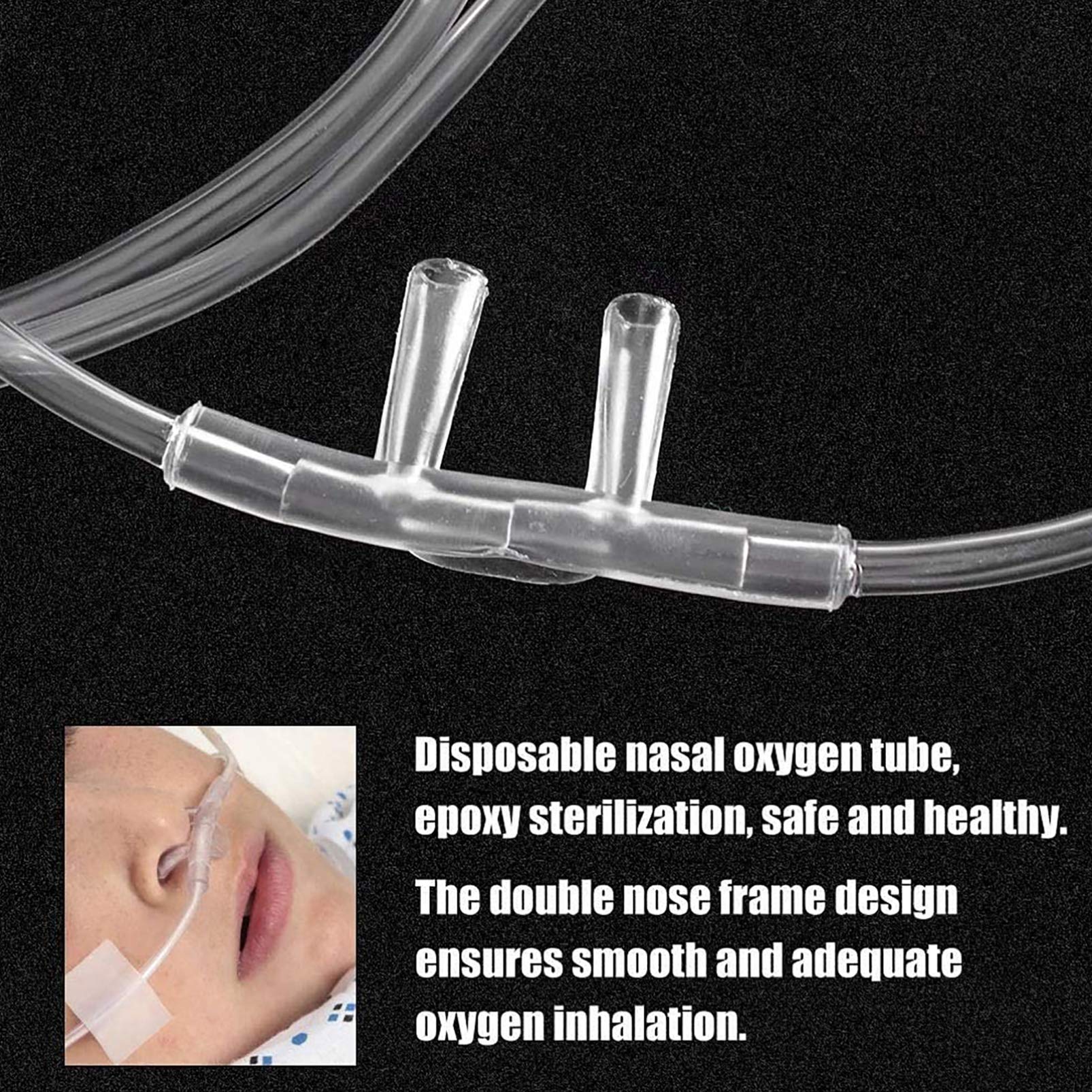 EXCEART 4 Stücke Sauerstoffbrille Nasenbrille 2m Erwachsene Kunststoff Weiche Sauerstoff Brille O2- Schlauch Sauerstoffschlauch für Sauerstoffgerät Atemtherapie- und Inhalationsgeräte
