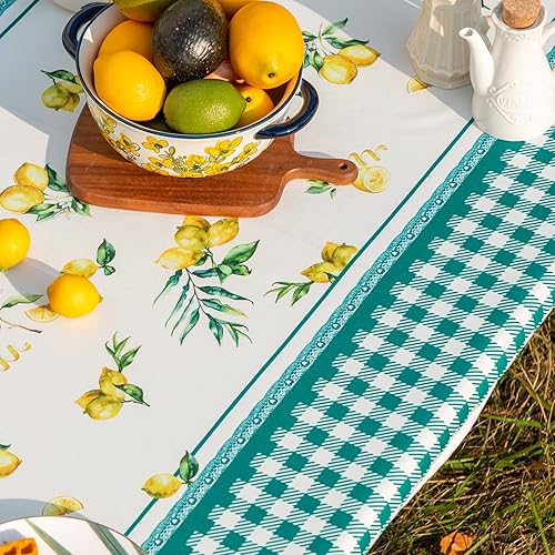 Miniatura 4 de ARTABLE Funda para mesa de pícnic, para primavera y verano, bordes elásticos, rectangulares ajustables de 6 pies, redondas, impermeables, para