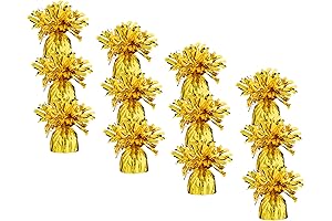 Sensational Srenta Gold Balloon Holders for a Grand Tabletop Display