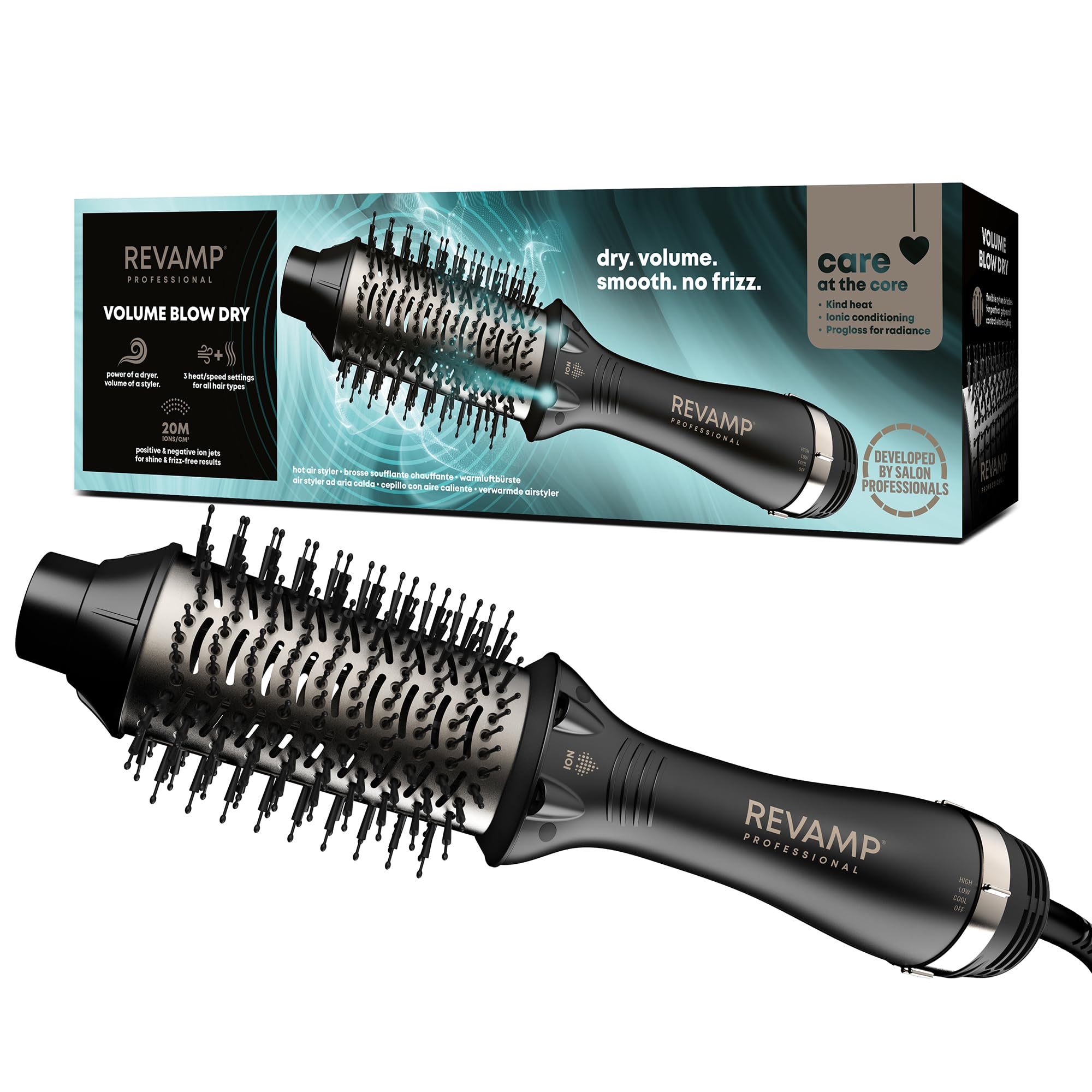 REVAMP Progloss Pro Define Perfect Blow Dry – Volume Air Styler with an Oval Barrel Suited To Style Short and Medium Hair