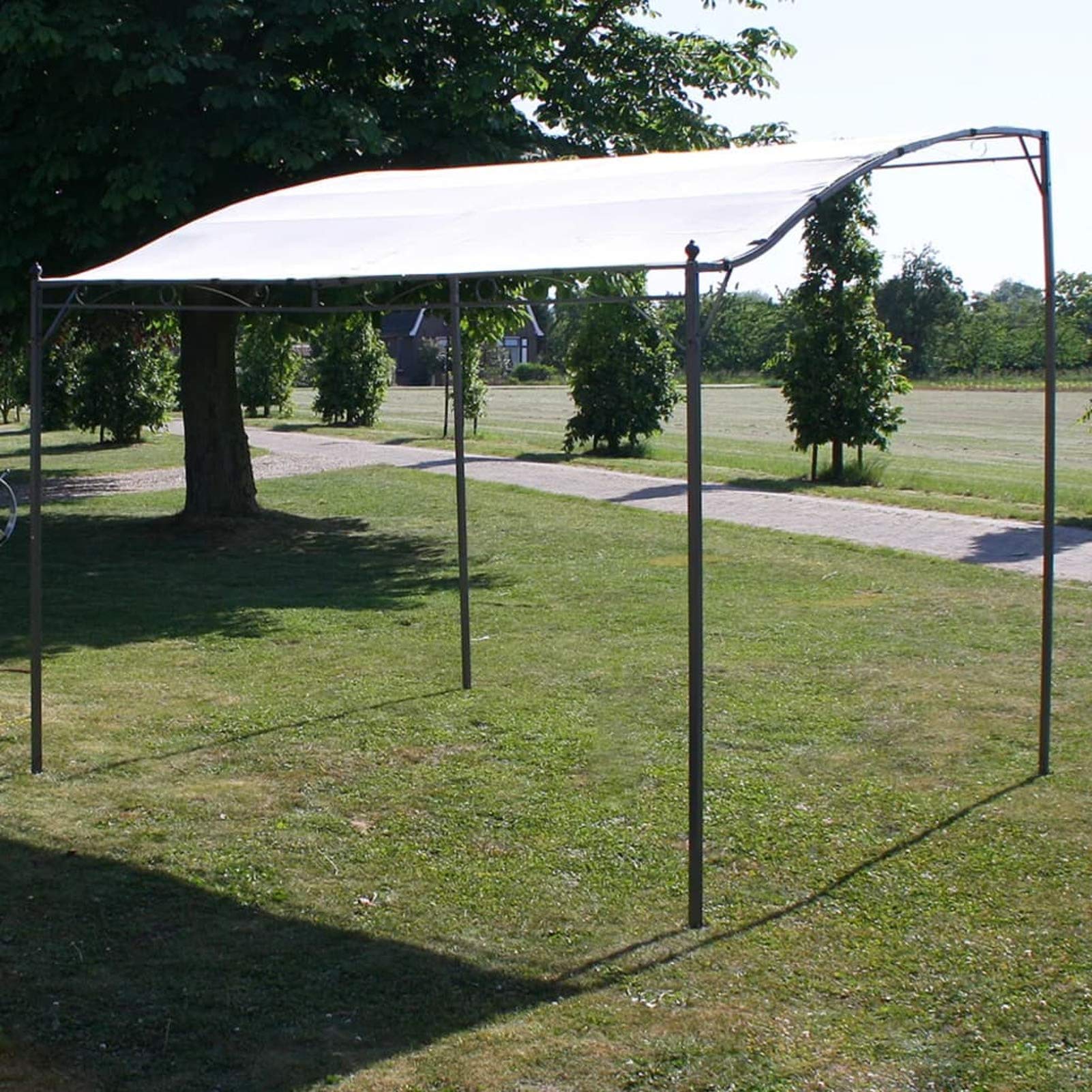 Yumeng Pavillon, Gartenpavillon, Pop-Up Partyzelt, Festzelt, Pavillon, Garden Decoration, Canopy Tent, Lagerzelt, Stoff Cremeweiß