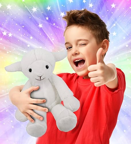 Miniatura 2 de DolliBu Animal de peluche de cordero suave y abrazable de pierna larga adorable juguete de peluche para jugar lindo regalo de vida de granja para