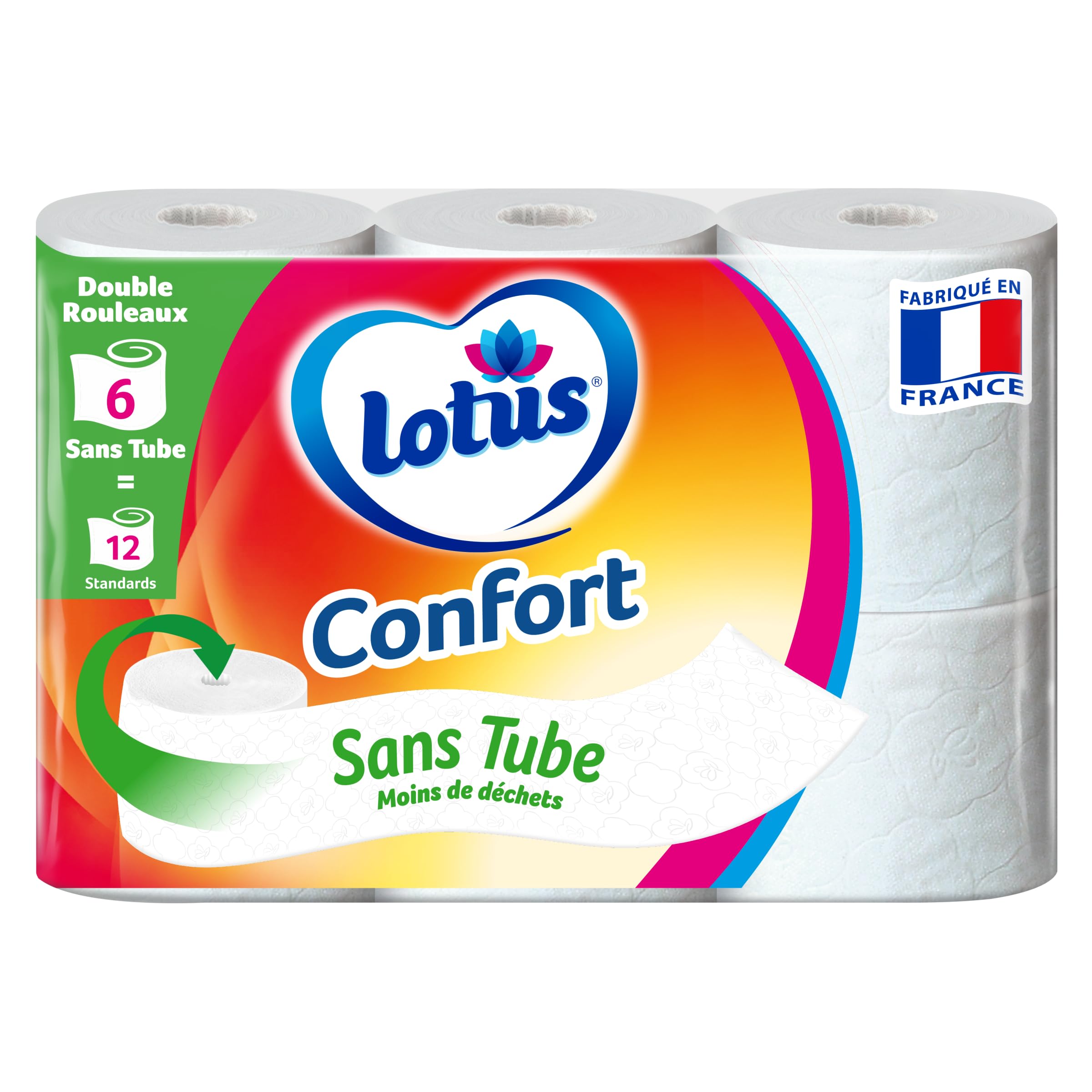 Toilettenpapier LOTUS COMFORT ohne Tube 6 = 12 Rollen