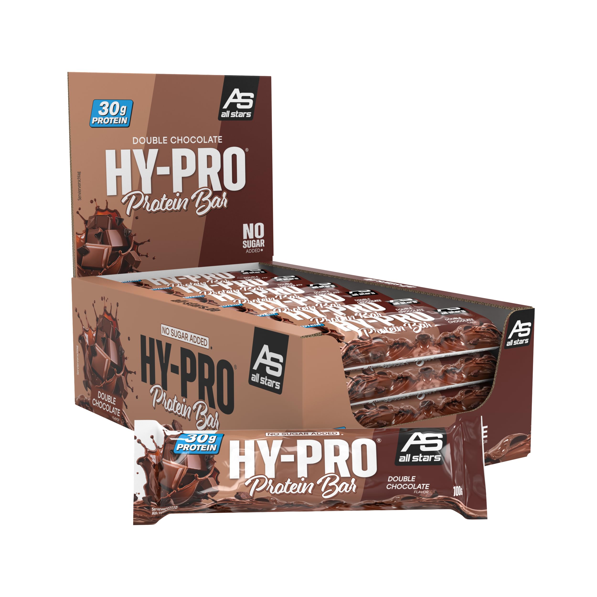 All Stars Hy-Pro BIG BAR, Double Chocolate, 24er Pack (24 x 100 g)