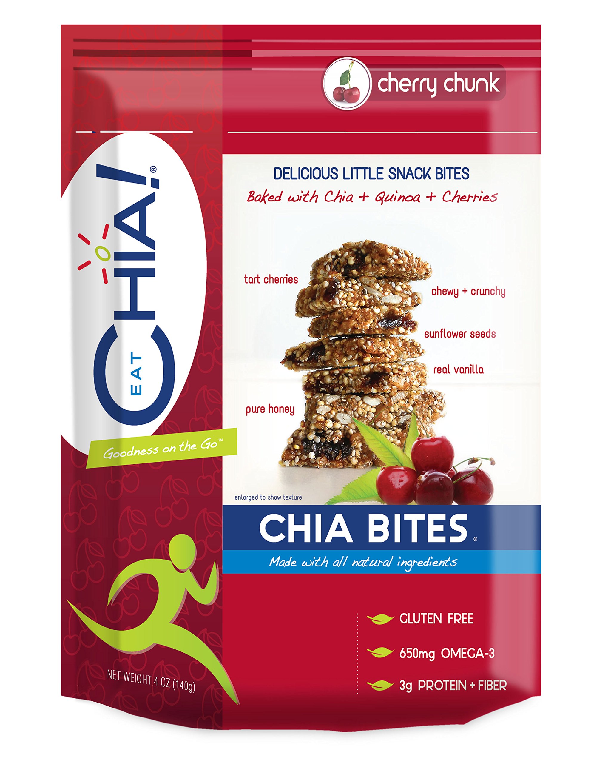 Drink Chia Bites, Cherry Chunk, 4 Ounce (Pack of 12)
