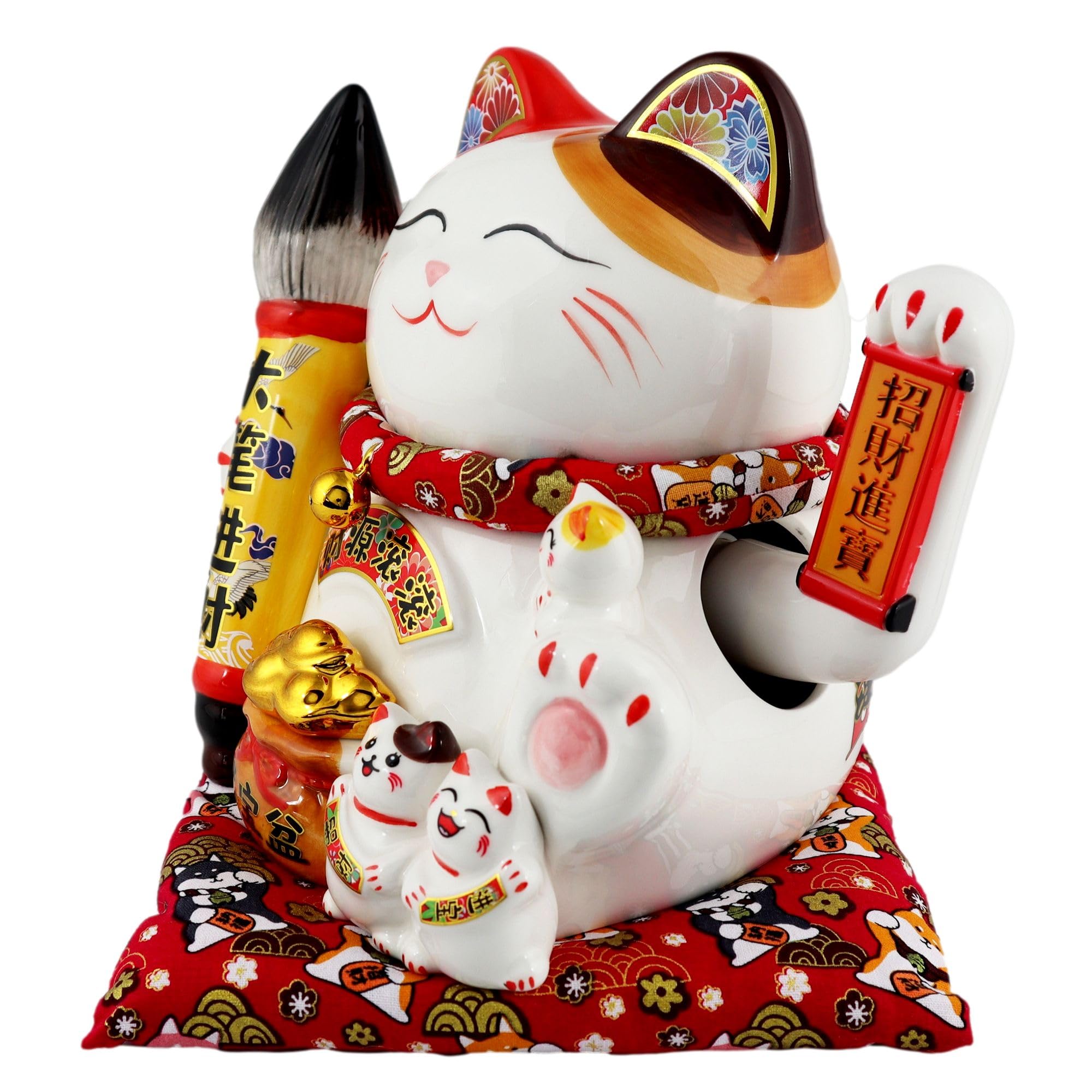 Freak Scene Kot na szczęście - Maneki-Neko - macha kot z porcelany 21,5 cm biały - Maneki Neko 03