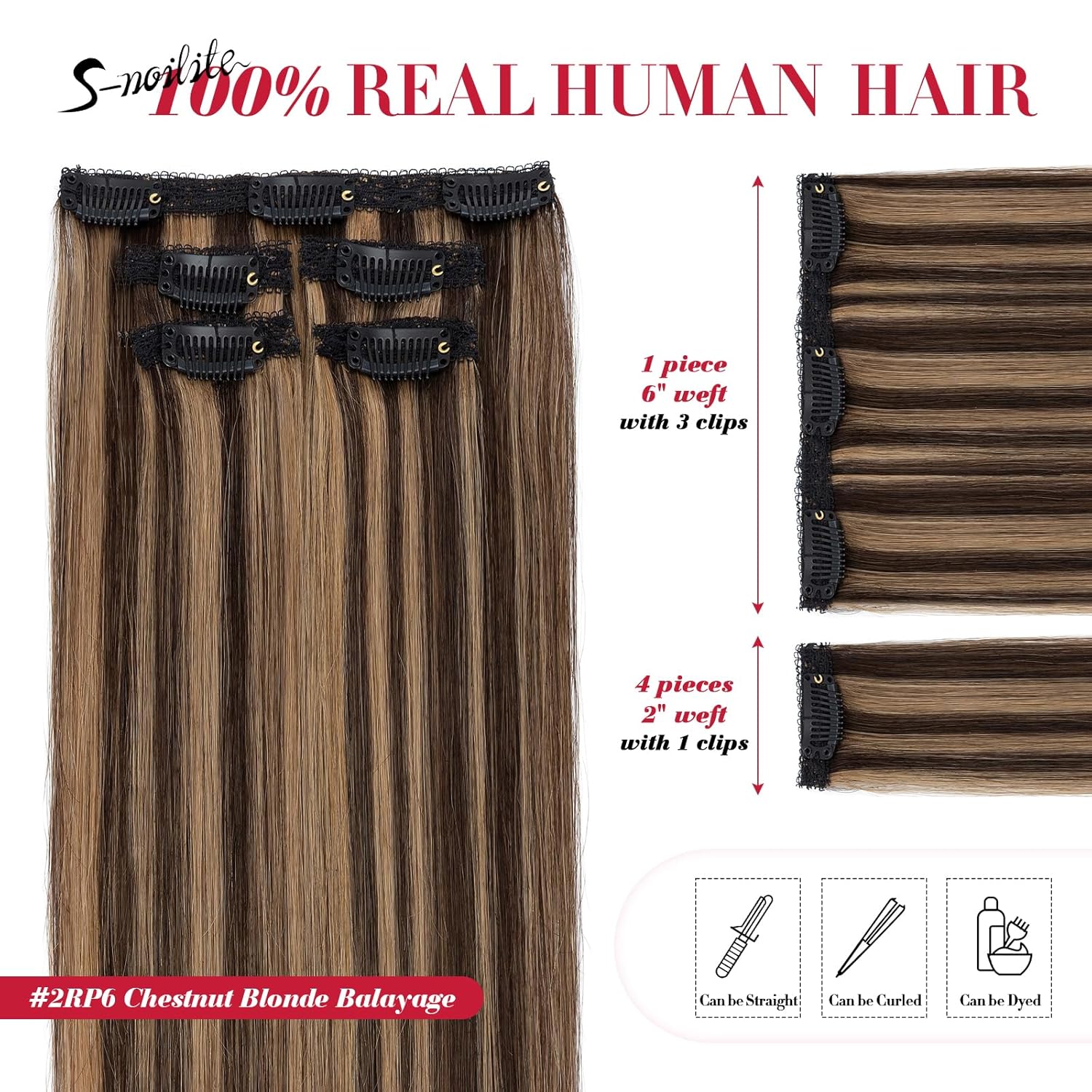 Short Clip in Hair Extensions Real Remy Human Hair,S-noilite Short Hair Extensions Clip ins,Mini Clip in Extensions for Add Volume and Highlights,5 Pieces 36g 10 inch Chestnut Blonde Balayage