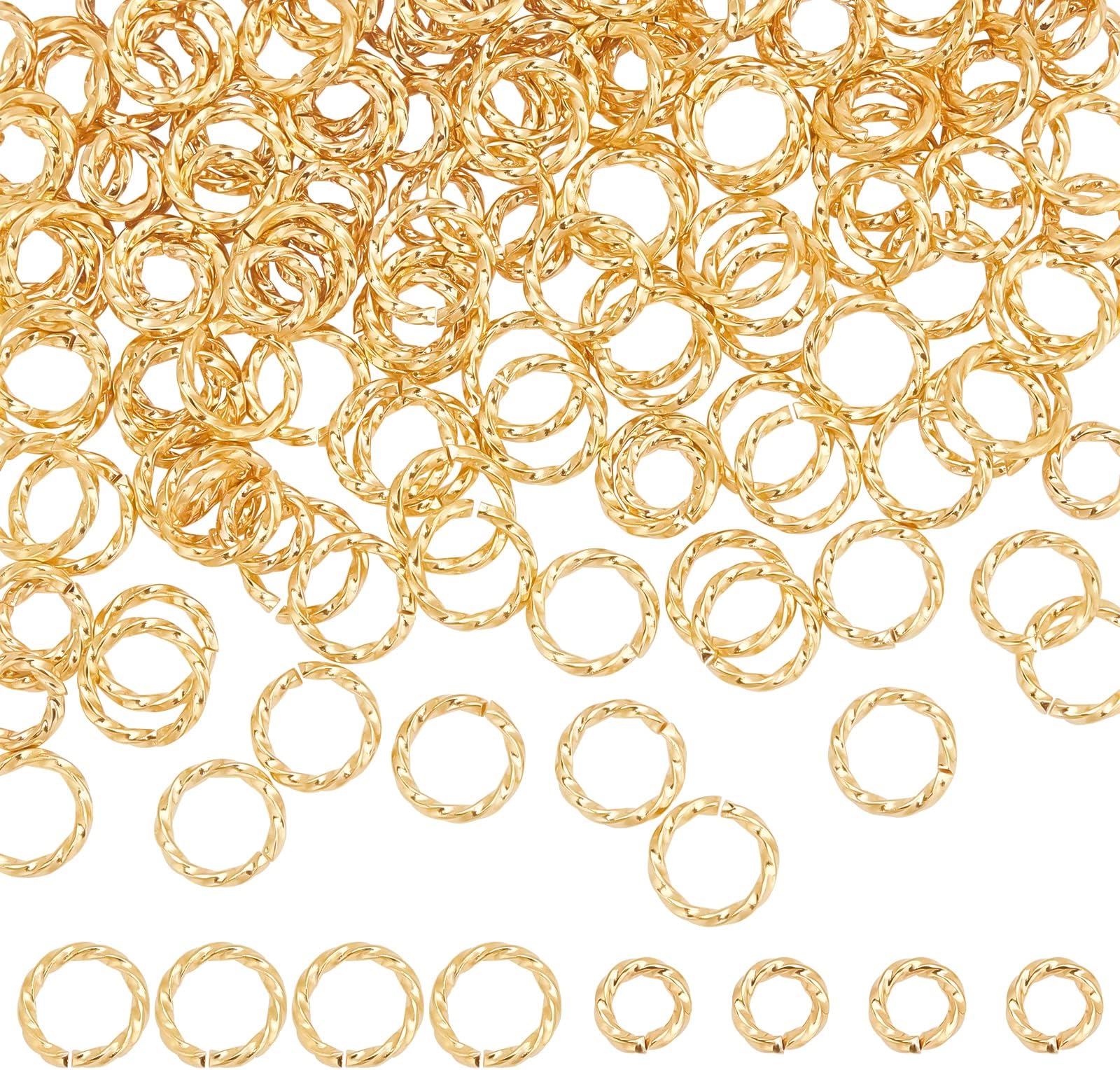 120 pcs Gold Plated Stainless Steel Rings Jump Rings