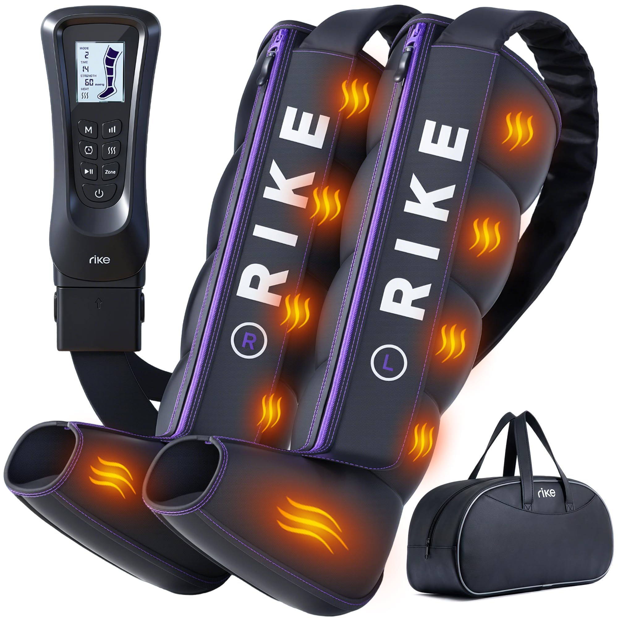 Photo 1 of RIKE Pro Leg Compression Massager, Fast Leg Recovery System for Athletes Runners, Leg Massager for Circulation and Pain Relief Helpful for Muscle Relaxation, Varicose Veins, Cramps, Edema