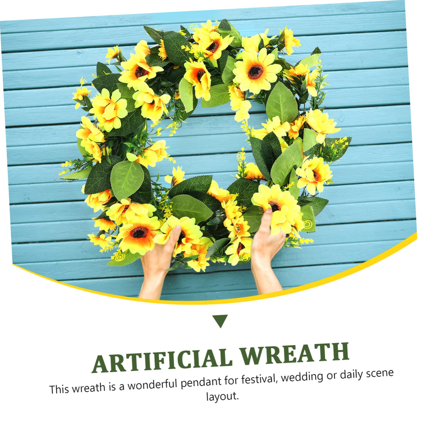Künstlicher Sonnenblumenkranz Dekorativer Türkranz Für Hochzeiten Feste Heimdekoration Langlebig Und Pflegeleicht Für Innen Und Außenbereiche Mit Realistischem Design