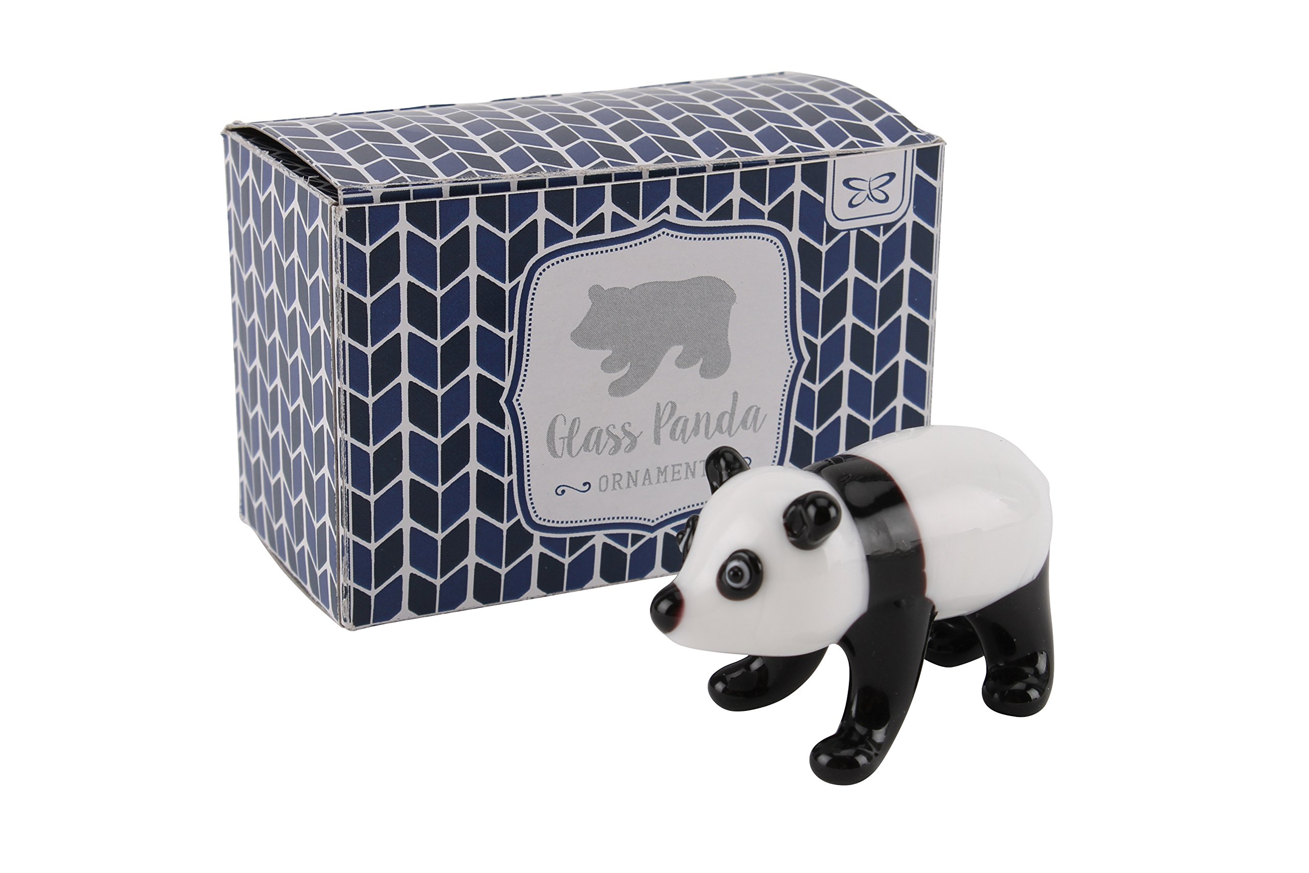Mygifttree.com White Cgb Giftware | Ornamental Glass Black And Panda In Gift Box | Handmade Artisan Collectable Gift | Keepsake | Glass Panda | Artisan Glass | Hd357