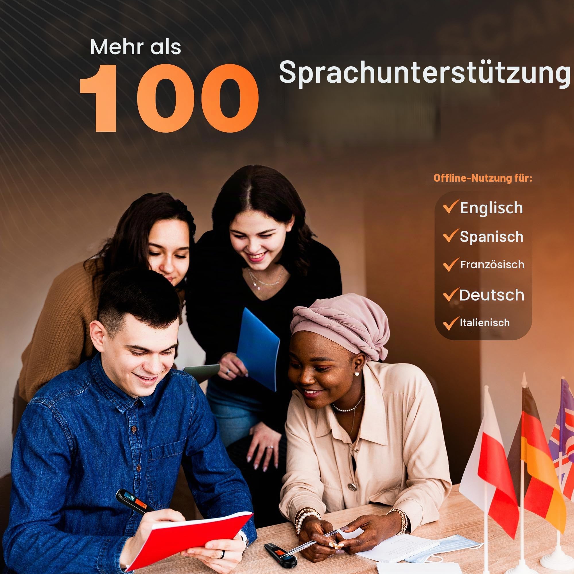 Scanmarker Pal Stift Scanner Übersetzungsstift Lesestift Text-zu-Sprache Übersetzer Stift über 100 Sprachen Scanstift
