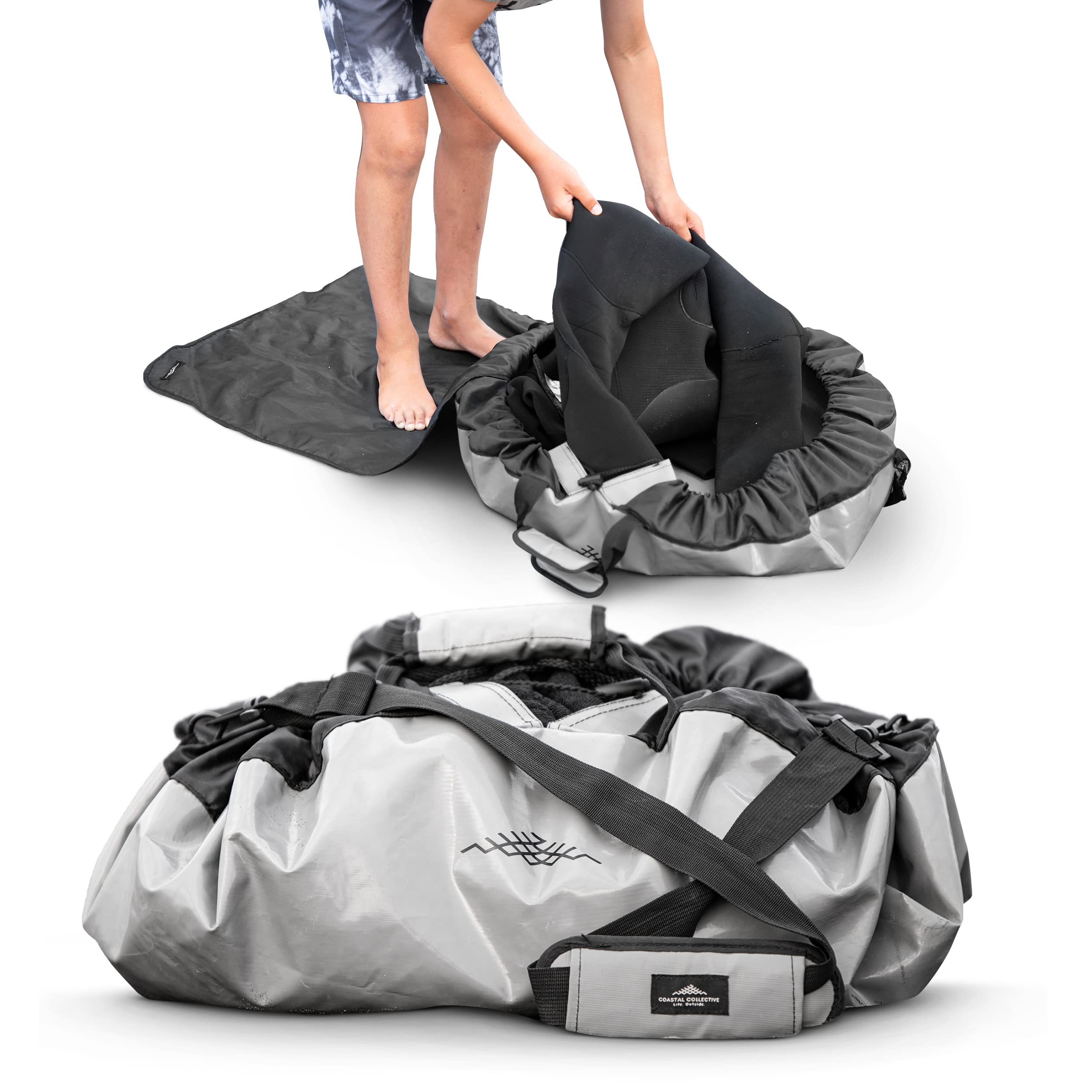 Wetsuit Changing Mat and Bag, Waterproof Surfing Swimming Changing Bag